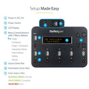 StarTech.com USBDUP15 media duplicator USB flash drive duplicator Black 5 copies