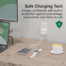 Plugable Technologies PS-40C2W mobile device charger Universal White AC Fast charging Indoor