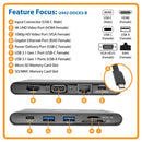 Tripp Lite U442-DOCK3-B laptop dock/port replicator Wired USB 3.2 Gen 2 (3.1 Gen 2) Type-C Black