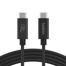 Belkin INZ004BT2MBK USB cable USB4 Gen 2x2 78.7" (2 m) USB C Black
