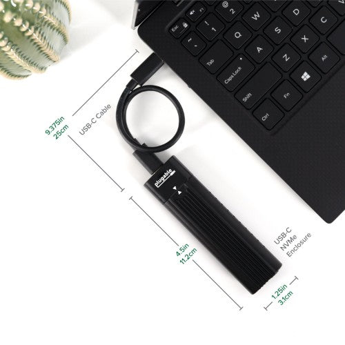 Plugable Technologies USBC-NVME storage drive enclosure SSD enclosure Black M.2