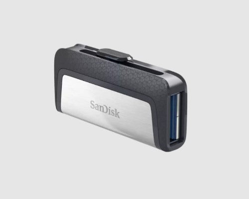 SanDisk SDDDC2-256G-A46 USB flash drive 256 GB USB Type-A / USB Type-C 3.2 Gen 1 (3.1 Gen 1) Gray, Silver