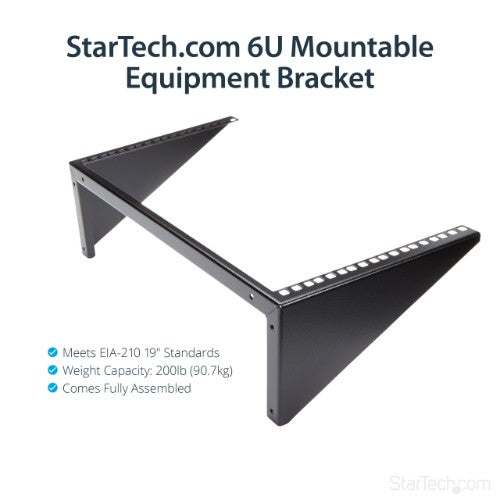 StarTech.com RK619WALLV rack cabinet 6U Wall mounted rack Black
