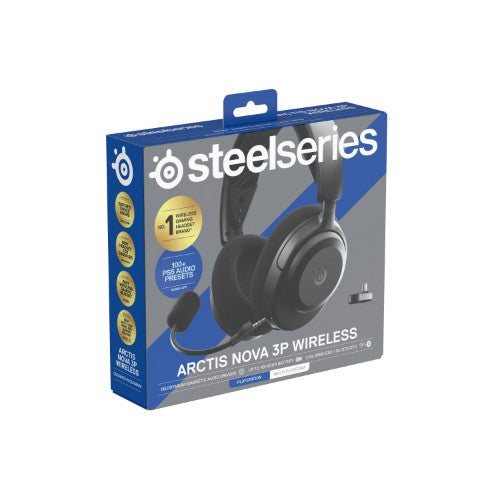 Steelseries Arctis Nova 3P Headset Wireless Head-band Music/Everyday Bluetooth Black