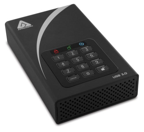 Apricorn Aegis Padlock DT external hard drive 6 TB USB Type-A 3.2 Gen 1 (3.1 Gen 1) Black