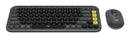 Logitech POP Icon Combo keyboard Mouse included Universal Bluetooth QWERTY English Granite, Green