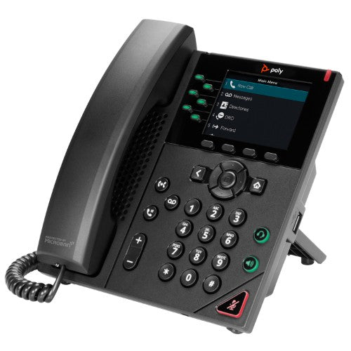 HP Poly VVX 350 6-Line IP Phone and PoE-enabled