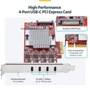 StarTech.com P10Q4C-USB-CARD interface cards/adapter Internal USB Type-C