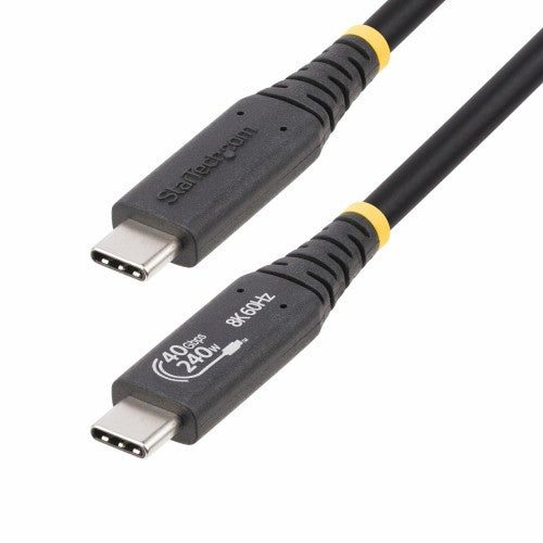 StarTech.com 50C-40G-USB4-CABLE USB cable USB4 Gen 3x2 19.7" (0.5 m) USB C Black