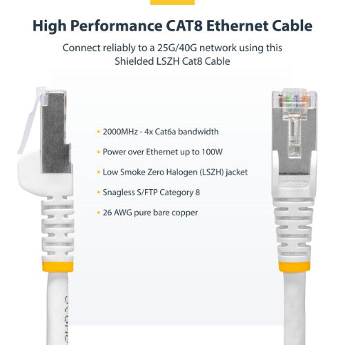 StarTech.com NLBL-1F-CAT8-PATCH networking cable Blue 12" (0.305 m) S/FTP (S-STP)