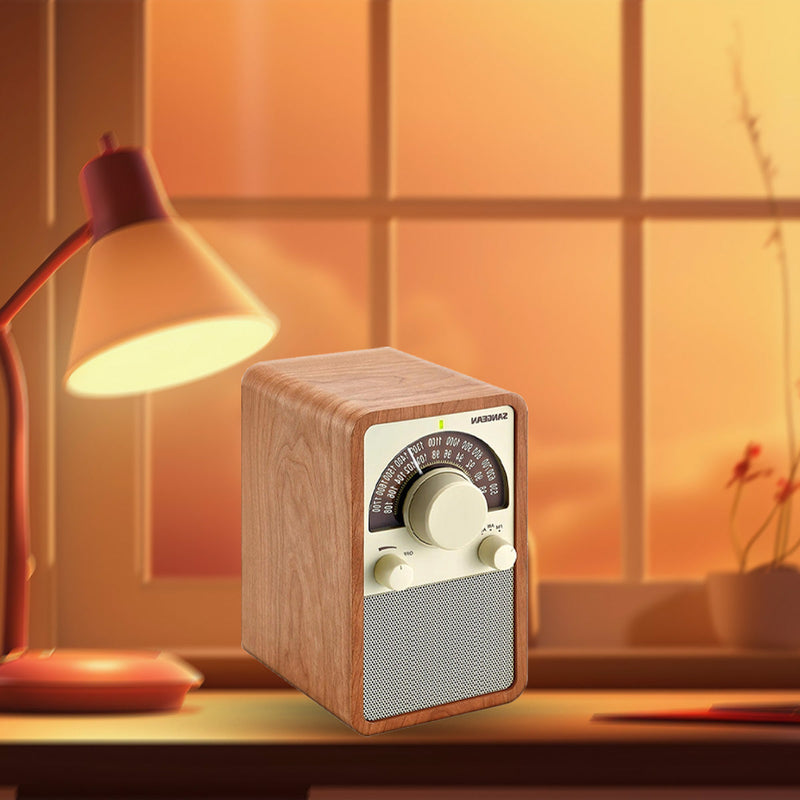 Sangean WR-15WL AM/FM Table Top Wooden Radio, Walnut