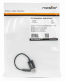 Rocstor Y10A346-B1 audio cable 8.27" (0.21 m) 3.5mm USB Type-A Black
