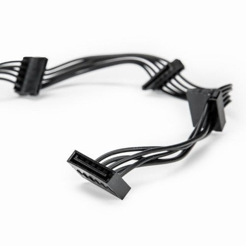 Rocstor Y10C874-B1 SATA cable 15.4" (0.39 m) SATA 15-pin 4 x SATA 15-pin Black
