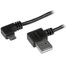 StarTech.com USB2AUB2RA1M USB cable USB 2.0 39.4" (1 m) USB A Micro-USB B Black