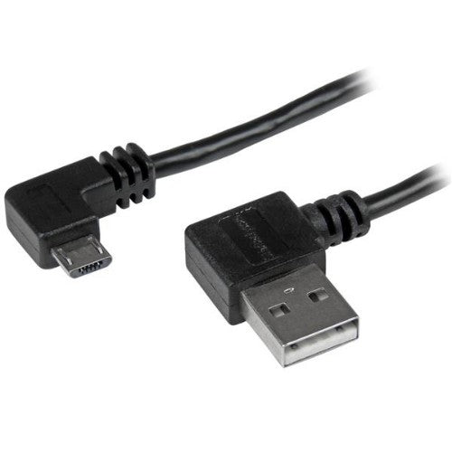 StarTech.com USB2AUB2RA1M USB cable USB 2.0 39.4" (1 m) USB A Micro-USB B Black