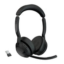 Jabra Evolve2 55 Headset Wired & Wireless Head-band Office/Call center Bluetooth Charging stand Black