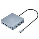 Adesso AUH-4051-TAA laptop dock/port replicator Wired USB 3.2 Gen 2 (3.1 Gen 2) Type-C Gray