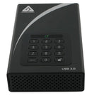 Apricorn Aegis Padlock DT 2TB external hard drive 3.5" USB Type-B 3.2 Gen 1 (3.1 Gen 1) Black