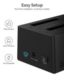 Sabrent EC-CH2B storage drive docking station USB 3.2 Gen 1 (3.1 Gen 1) Type-C Black