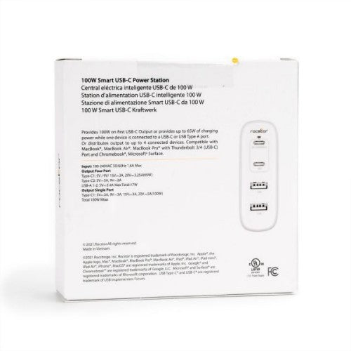 Rocstor Y10A245-W1 mobile device charger Laptop, Tablet White AC Indoor