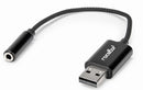 Rocstor Y10A346-B1 audio cable 8.27" (0.21 m) 3.5mm USB Type-A Black
