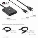 CLUB3D CAC-1335 video cable adapter 39.4" (1 m) HDMI + USB DisplayPort Black
