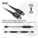 CLUB3D CAC-1535 USB cable USB 3.2 Gen 2 (3.1 Gen 2) 196.9" (5 m) USB C Black