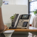 POLY Edge E400 IP Phone and PoE-enabled with Power Supply