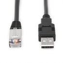 Rocstor Y10C851-B1 serial cable Black 119.7" (3.04 m) USB Type-A RJ-45
