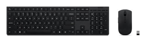 Lenovo 4X31R64316 keyboard Mouse included Office RF Wireless + Bluetooth QWERTY US English Gray