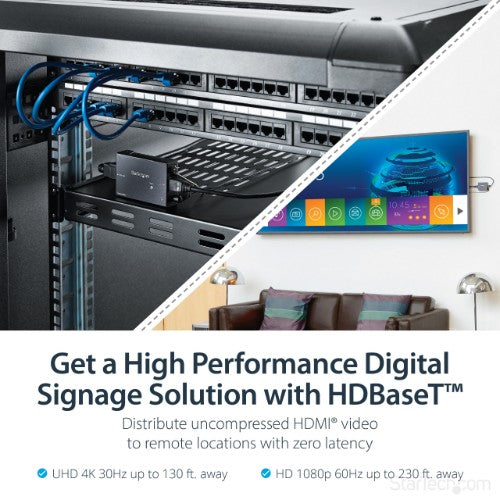 StarTech.com ST121HDBTE AV extender AV transmitter & receiver Black