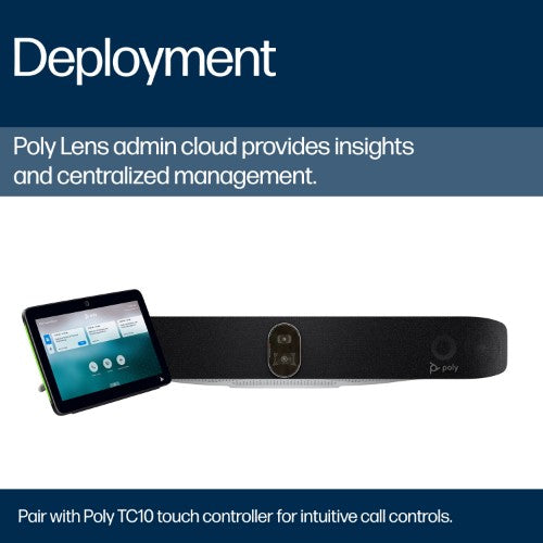 Poly Studio X72 All-In-One Video Bar with TC10 Controller Kit