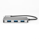 Rocstor Y10A254-A1 interface hub USB 3.2 Gen 1 (3.1 Gen 1) Type-C 5000 Mbit/s Black, Silver