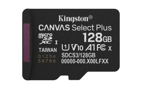 Kingston Technology Canvas Select Plus Gen3 128 GB MicroSDXC UHS-I Class 10