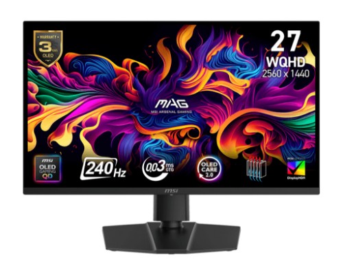 MSI MAG 273QP QD-OLED X24 computer monitor 27" 2560 x 1440 pixels Wide Quad HD Black