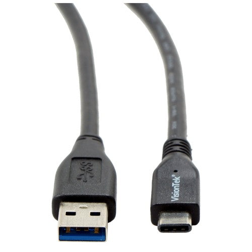 VisionTek USB 3.1 1m USB cable USB 3.2 Gen 2 (3.1 Gen 2) 39.4" (1 m) USB C USB A Black