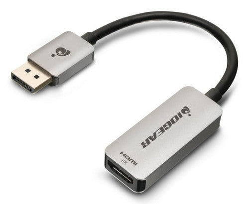 iogear GDPHD8KA cable gender changer DisplayPort HDMI Black, Silver