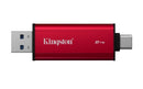 Kingston Technology Dual Portable 2 TB USB Type-A / USB Type-C 3.2 Gen 2 (3.1 Gen 2) Black, Red