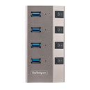 StarTech.com 5G4AIBS-USB-HUB-NA interface hub USB 3.2 Gen 1 (3.1 Gen 1) Type-B 5000 Mbit/s Gray