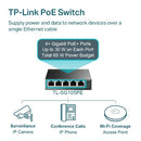 TP-Link TL-SG105PE network switch Managed L2 Gigabit Ethernet (10/100/1000) Power over Ethernet (PoE) Black