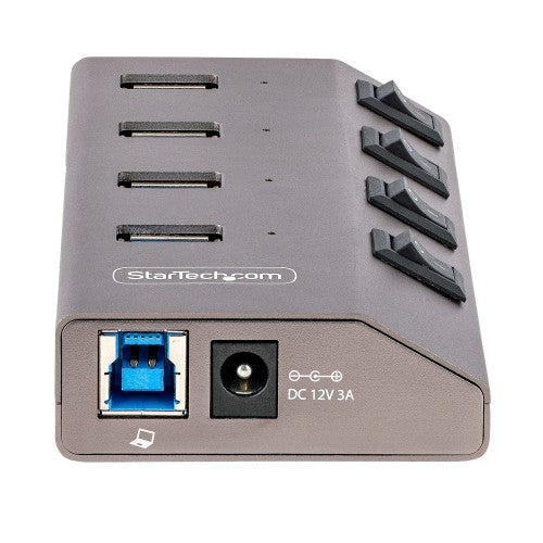 StarTech.com 5G4AIBS-USB-HUB-NA interface hub USB 3.2 Gen 1 (3.1 Gen 1) Type-B 5000 Mbit/s Gray