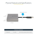 StarTech.com USB32HD4 USB graphics adapter 1920 x 1080 pixels Gray