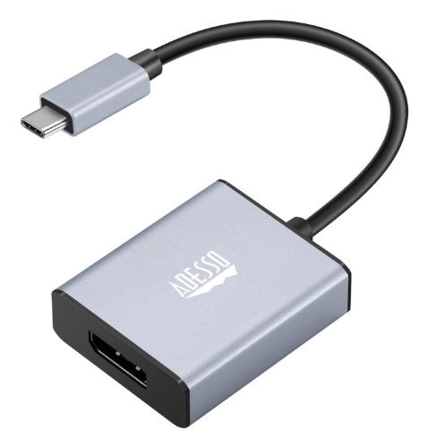 Adesso USB-C TO DISPLAY PORT ADAPTER 5.91" (0.15 m) USB Type-C DisplayPort Aluminum