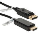 QVS 10ft, DisplayPort/HDMI 118.1" (3 m) Black