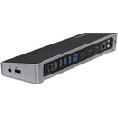 StarTech.com USB3DOCKH2DP laptop dock/port replicator Wired USB 3.2 Gen 1 (3.1 Gen 1) Type-A Black, Silver