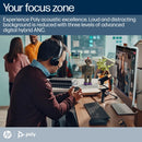 Poly Voyager Focus 2 Microsoft Teams Certified USB-C-C Headset +USB-C/A Adapter +Charging Stand