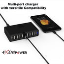 4XEM 4XPOWER10USB mobile device charger Black Indoor