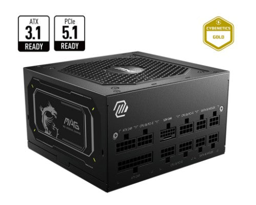 MSI MAG A750GL PCIE5 II power supply unit 750 W 20+4 pin ATX ATX Black