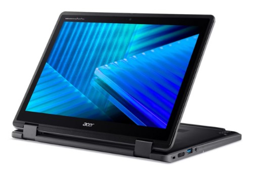 Acer TravelMate Spin B3 TMB312R-31-C45D Hybrid (2-in-1) 12.2" Touchscreen WUXGA 4 GB LPDDR5-SDRAM 128 GB eMMC Wi-Fi 7 (802.11be) Windows 11 Pro Education Black