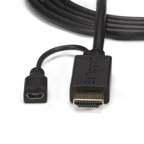 StarTech.com HD2VGAMM10 video cable adapter 118.1" (3 m) VGA (D-Sub) HDMI + Micro USB Black
